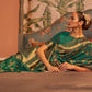 Rajwada Green Woven Design Silk Blend Saree With Unstitched Blouse For Women