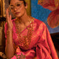Rajwada Orange And Pink Woven Design Silk Blend Saree With Unstitched Blouse For Women