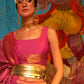 Rajwada Pink And Orange Woven Design Silk Blend Saree With Unstitched Blouse For Women