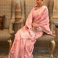 Rajwada Pink Woven Design Silk Blend Saree With Unstitched Blouse For Women