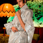 Rajwada Off White Woven Design Silk Blend Saree With Unstitched Blouse For Women