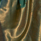 Rajwada Teal Woven Design Silk Blend Saree With Unstitched Blouse For Women