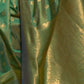 Rajwada Green Woven Design Silk Blend Saree With Unstitched Blouse For Women