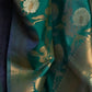 Rajwada Green Woven Design Silk Blend Saree With Unstitched Blouse For Women