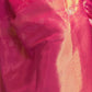 Rajwada Pink Woven Design Silk Blend Saree With Unstitched Blouse For Women
