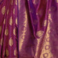Rajwada Purple Woven Design Silk Blend Saree With Unstitched Blouse For Women