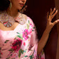 Rajwada Women Festive Pink Satin Printed Saree With Unstitched Blouse