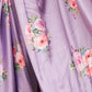 Rajwada Women Festive Purple Satin Printed Saree With Unstitched Blouse