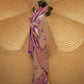 Rajwada Purple Woven Design Silk Blend Saree With Unstitched Blouse For Women