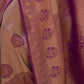 Rajwada Purple Woven Design Silk Blend Saree With Unstitched Blouse For Women