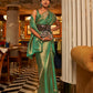 Rajwada Green Woven Design Silk Blend Saree With Unstitched Blouse For Women