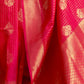 Rajwada Pink Woven Design Silk Blend Saree With Unstitched Blouse For Women