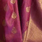 Rajwada Purple Woven Design Silk Blend Saree With Unstitched Blouse For Women