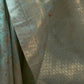 Rajwada Sea Green Woven Design Silk Blend Saree With Unstitched Blouse For Women