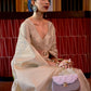 Rajwada Off White Woven Design Silk Blend Saree With Unstitched Blouse For Women