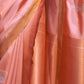 Rajwada Pink And Gold Woven Design Silk Blend Saree With Unstitched Blouse For Women