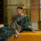 Rajwada Green And Gold Woven Design Silk Blend Saree With Unstitched Blouse For Women