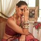 Rajwada Women Maroon Silk Blend Woven Saree With Unstitched Blouse