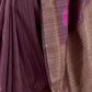 Rajwada Women Violet Silk Blend Woven Saree With Unstitched Blouse