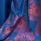 Rajwada Women Blue Organza Woven Saree With Unstitched Blouse