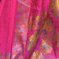 Rajwada Women Pink Organza Woven Saree With Unstitched Blouse