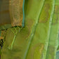 Rajwada Women Light Green Organza Woven Saree With Unstitched Blouse