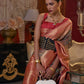Rajwada Women Black Modal Woven Saree With Unstitched Blouse