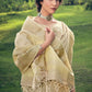Rajwada Beige Linen Tissue Saree for Women With Unstitched Blouse