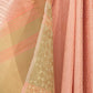 Rajwada Peach Linen Tissue Saree for Women With Unstitched Blouse