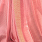 Rajwada Pink Linen Tissue Saree for Women With Unstitched Blouse