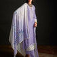 Rajwada Purple Cotton Blend  Embroidered Semi-Stitched Kurta Set For Women