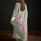 Rajwada Olive Cotton Blend  Embroidered Semi-Stitched Kurta Set For Women