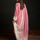 Rajwada Pink Cotton Blend  Embroidered Semi-Stitched Kurta Set For Women