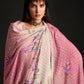 Rajwada Pink Cotton Blend  Embroidered Semi-Stitched Kurta Set For Women