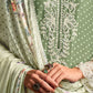 Rajwada Green Cotton Blend  Embroidered Semi-Stitched Kurta Set For Women