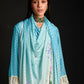 Rajwada Blue Cotton Blend  Embroidered Semi-Stitched Kurta Set For Women