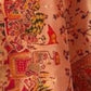 Rajwada Peach Silk Blend Woven Saree For Women