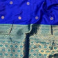 Rajwada Royal  Blue Silk Blend Woven Saree For Women