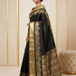 Rajwada Black Silk Woven Saree For Women