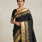 Rajwada Black Silk Woven Saree For Women