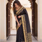 Rajwada Black Silk Blend Woven Saree For Women
