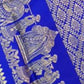 Rajwada Blue Silk Blend Woven Saree For Women