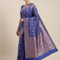 Rajwada Royal Blue Silk Blend Woven Saree For Women