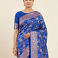 Rajwada Royal Blue Silk Blend Woven Saree For Women