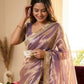 Rajwada Purple Silk Blend Woven Saree For Women