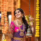 Rajwada Violet Silk Blend Woven Saree For Women