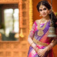Rajwada Violet Silk Blend Woven Saree For Women