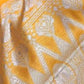 Rajwada Yellow Silk Blend Woven Saree For Women