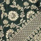 Rajwada Dark Green Silk Blend Woven Saree For Women