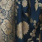 Rajwada Navy Blue Silk Blend Woven Saree For Women